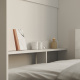 Folding wall bed 160cm Vertical White Comfort slattes SMARTBett