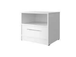 SMARTBett Nachttisch 40 cm mit einer Schublade Weiß