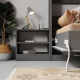 SMART bedside table white Anthracite gray