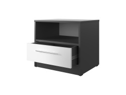 SMART bedside table with drawer Anthracite gray/white