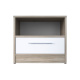 SMARTBett Nachttisch mit einer Schublade Eiche Sonoma/Weiß