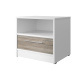 SMART bedside table with drawer White /Oak Sonoma