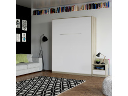 Nightstand Oak Sonoma /  White SMARTBett folding bed 160x 200cm