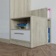 Nachttisch Eiche Sonoma/Weiss für das SMARTBett Schrankbett 160 cm