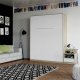 Nightstand Oak Sonoma /  White SMARTBett folding bed 160x 200cm