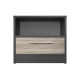SMART bedside table with drawer Anthracite grey/oak sonoma