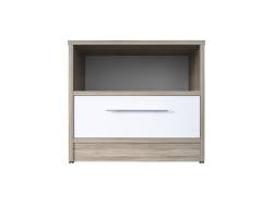 Nachttisch Basic/Standard 45 cm mit einer Schublade Eiche Sonoma/Weiß
