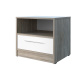 Bedside table Basic / Standard with a drawer Oak Sonoma / White