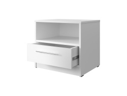 Nachttisch Basic/Standard 45 cm mit einer Schublade Weiß