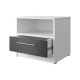 Bedside table Basic / Standard with a drawer White/Anthracite