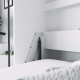SMARTBett Folding wall bed Standard 140x200 Horizontal White/Oak Sonoma with Gas pressure Springs
