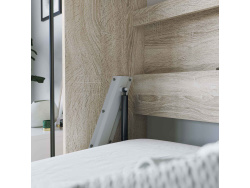 SMARTBett Folding wall bed Standard 140x200 Horizontal Oak Sonoma/White with Gas pressure Springs