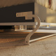 Folding wall bed 160CM Vertical SMARTBett Anthracite/White high gloss front incl. Comfort orthopedic bed frame SMARTBett