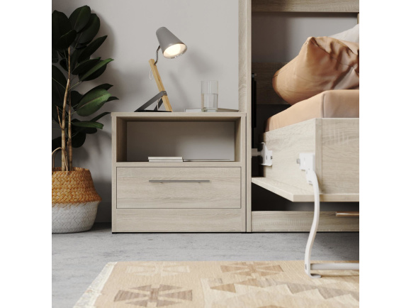 Bedside table Basic / Standard with a drawer Oak Sonoma