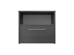 Bedside table Standard with a drawer Anthracite