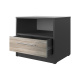 Bedside table Basic / Standard with a drawer Anthracite/Oak Sonoma
