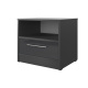 Bedside table  Standard with a drawer Anthracite/Anthracite high gloss front