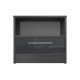 Bedside table  Standard with a drawer Anthracite/Anthracite high gloss front