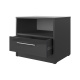 Bedside table Basic / Standard with a drawer Anthracite/Anthracite high gloss front