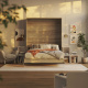 Folding wall bed 160cm Oak Sonoma/Anthracite SMARTBett Murphy bed