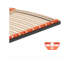 Folding wall bed 160cm White/Oak Sonoma Comfort bed frame SMARTBett