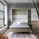 Nightstand Oak Sonoma/Anthracite SMARTBett folding bed 160x 200cm