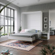 Nightstand White/Oak Sonoma SMARTBett folding bed 160x 200cm