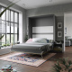 Nightstand Anthracite/Oak Sonoma SMARTBett folding bed 160x 200cm