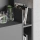 Nightstand Anthracite/White High gloss front SMARTBett folding bed 160x 200cm