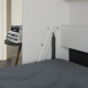 SMARTBett Schrankbett Standard Komfort 120x200 Horizontal Weiss/Anthrazit Hochglanzfront mit Gasdruckfedern