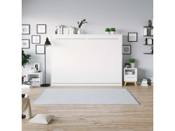 SMARTBett Folding wall bed Standard Comfort 140x200 Horizontal White with gas springs