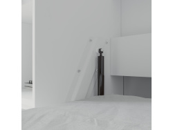 SMARTBett Schrankbett Standard Komfort 140x200 Vertikal Weiss/Anthrazit Hochglanzfront mit Gasdruckfedern