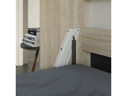 SMARTBett Folding wall bed Standard Comfort 120x200 Horizontal Oak Sonoma with gas springs