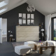 SMARTBett Folding wall bed Standard Comfort 120x200 Horizontal Oak Sonoma with gas springs