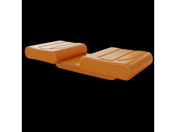 Duo caps Besdstead holders DUO BASIC COMFORT ORANGE for holding bed slats