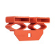 Duo caps Besdstead holders DUO STANDARD COMFORT ORANGE for holding bed slats 4 pieces