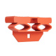 Duo caps Besdstead holders DUO STANDARD COMFORT ORANGE for holding bed slats 20 pieces