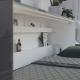 Folding wall bed Standard 90x200 Horizontal Anthracite high gloss/Anthracite &White High gloss front with Gas pressure Springs