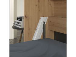 SMARTBett Folding wall bed Standard 120x200 Horizontal Wild oak with Gas pressure Springs