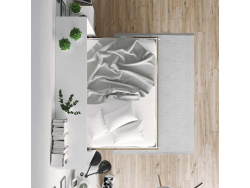 SMARTBett Folding wall bed Standard 140x200 Horizontal White/Wild Oak with Gas pressure Springs