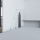 SMARTBett Folding wall bed Standard Comfort 90x200 Vertical White/Wild Oak with gas springs