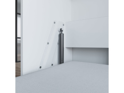 Folding wall bed SMARTBett Standard 90x200 Vertical White/Wild Oak with Gas pressure Springs