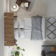 SMARTBett Folding wall bed Standard 140x200 Vertical Wild Oak /White high gloss with Gas pressure Springs