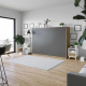 SMARTBett Schrankbett Standard 140x200 Horizontal Wildeiche/ Anthrazit mit Gasdruckfedern