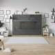 SMARTBett Folding wall bed Standard 140x200 Horizontal Wild Oak/Anthracite high gloss front with Gas pressure Springs