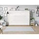 SMARTBett Folding wall bed Standard 140x200 Horizontal Wild Oak/White high gloss front with Gas pressure Springs