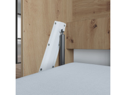 Folding wall bed SMARTBett Standard 90x200 Vertical Wild Oak/White with Gas pressure Springs