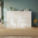 Aktion Neu!!! SMARTBett Schrankbett Standard Komfort 120x200 Horizontal Weiss/Weiss Hochglanzfront mit Gasdruckfedern
