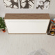 Folding wall bed Standard 90x200 Horizontal Oak Wild/White high gloss front with Gas pressure Springs
