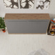 Folding wall bed Standard 90x200 Horizontal Oak Wild/Anthracite high gloss front with Gas pressure Springs